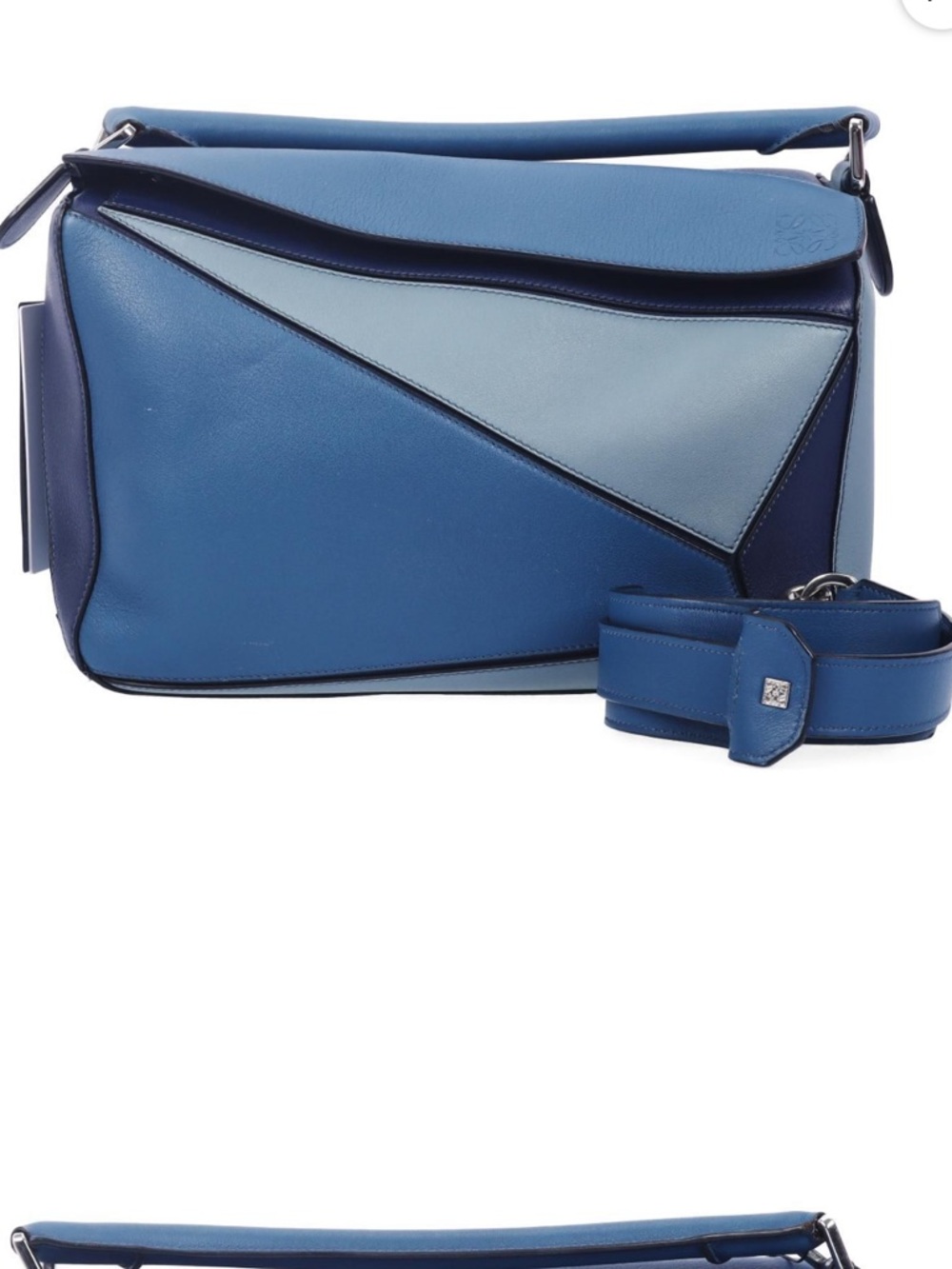 LOEWE Puzzle Blue Calfskin Bag